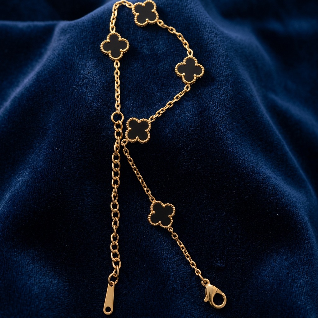Midnight Clover Bracelet