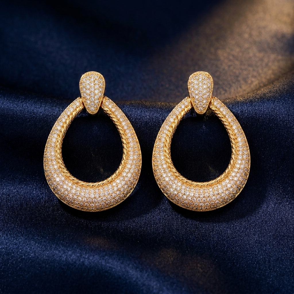 Petal Pavé Hoops
