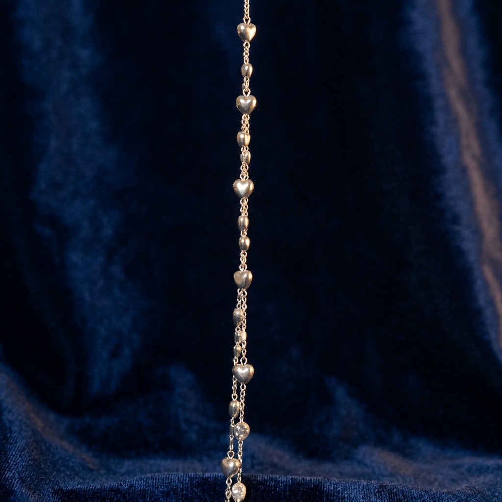 Silver Heartline Chain