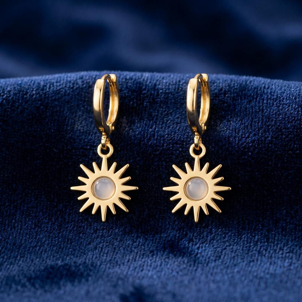 Sunburst Charm Huggies