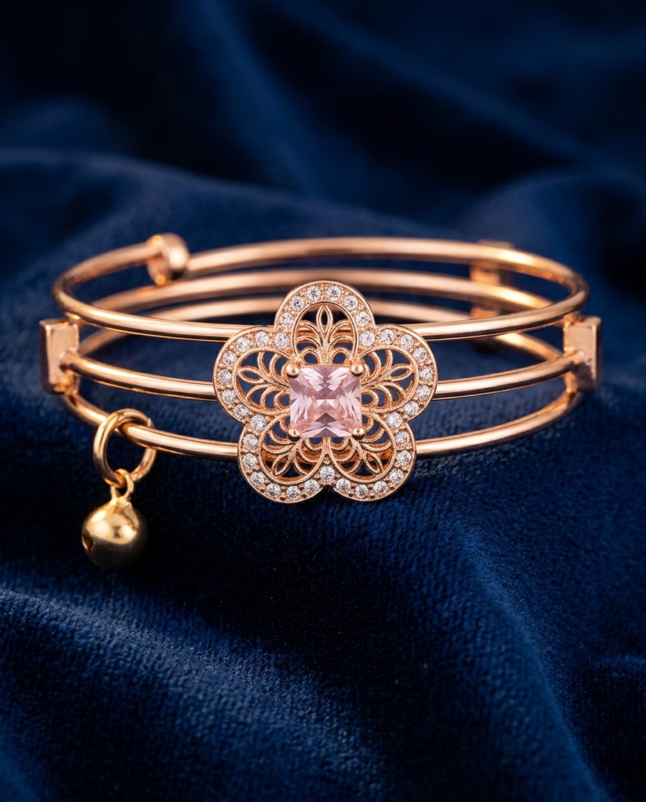 Rose Gold Blossom Bangle by Cherysh