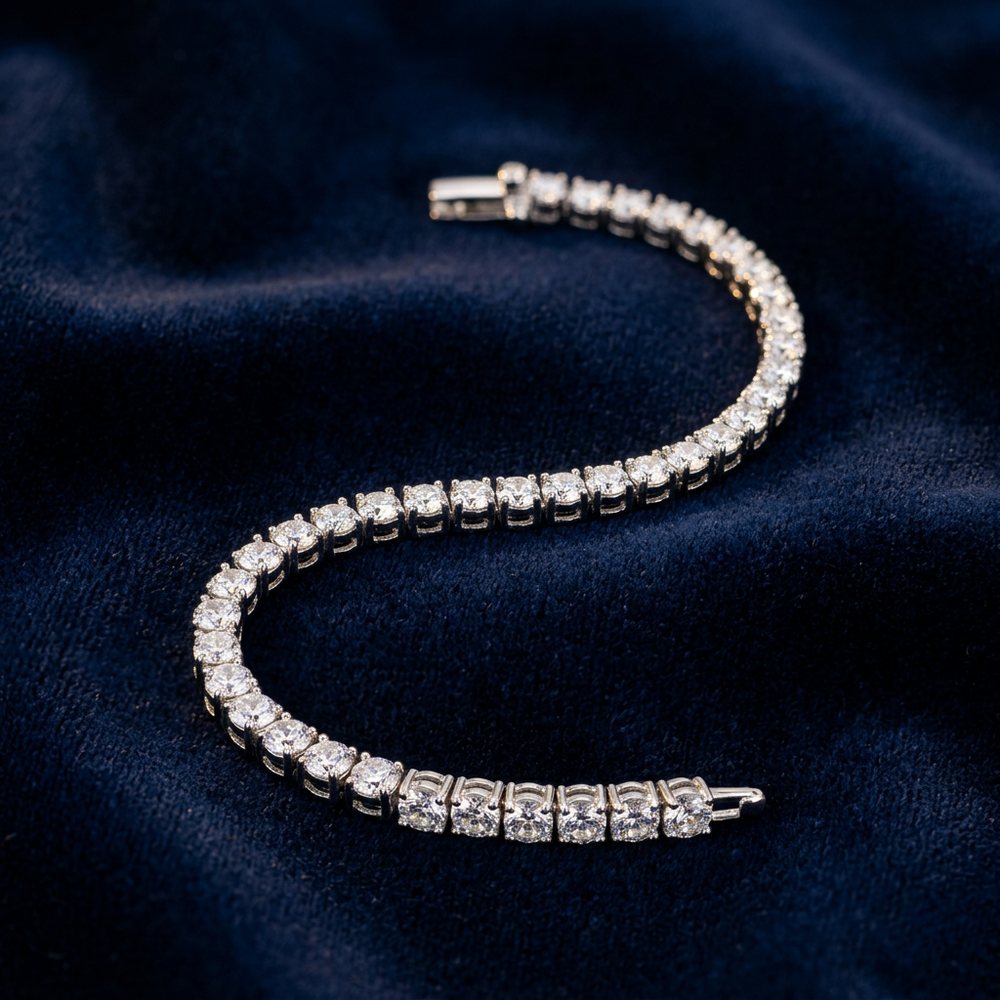 Silver Tennis Bracelet by Cherysh