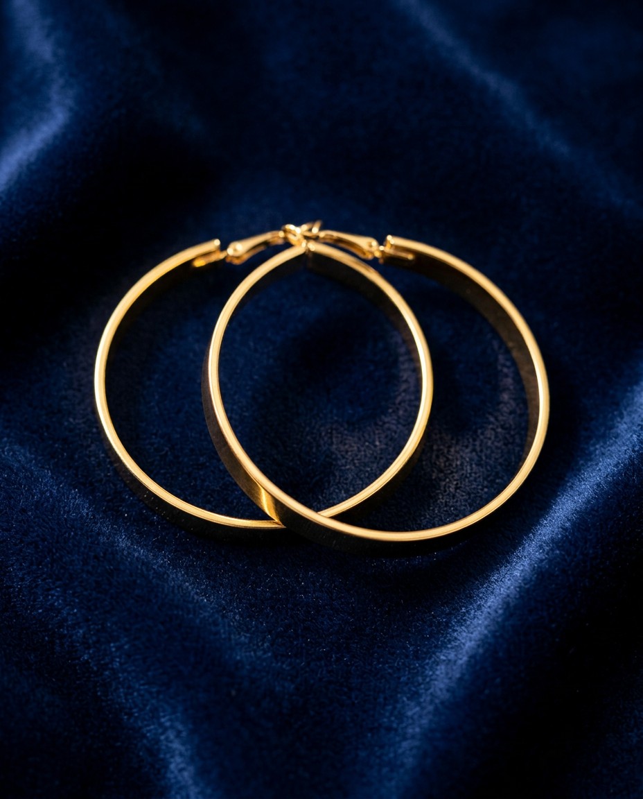 Wide Gold Hoops